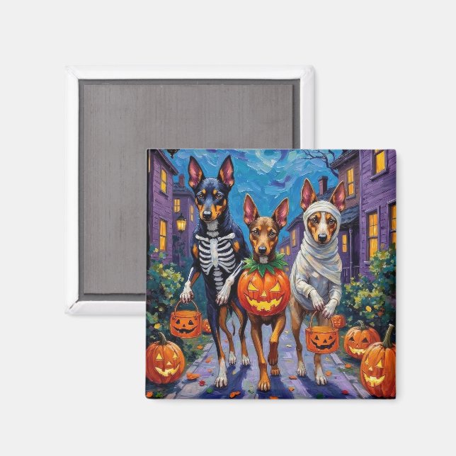 Australian Kelpie Trick-or-Treating Halloween  Magnet (Front/Back)
