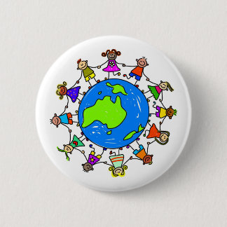 Australian Kids 6 Cm Round Badge