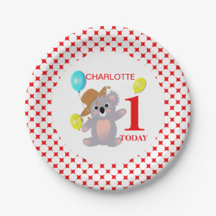 Australian Koala Bear Cute Graphic Paper Plate