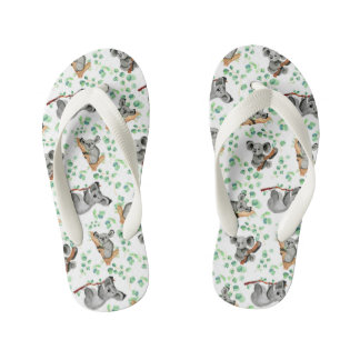 Australian Koala Bear Eucalyptus Tree Cute Kid's F Flip Flops