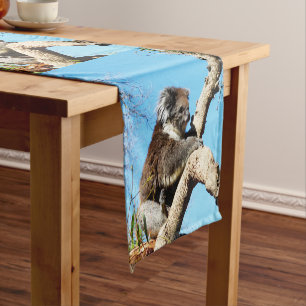 Australian Koala Bear In Old Pine Tree, Short Table Runner