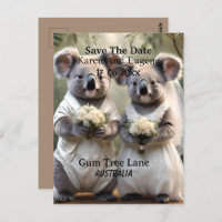 Australian Koala Bear White Wedding,