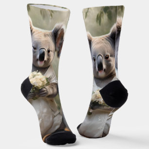 Australian Koala Bear White Wedding, Socks