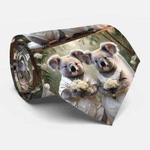 Australian Koala Bear White Wedding, Tie