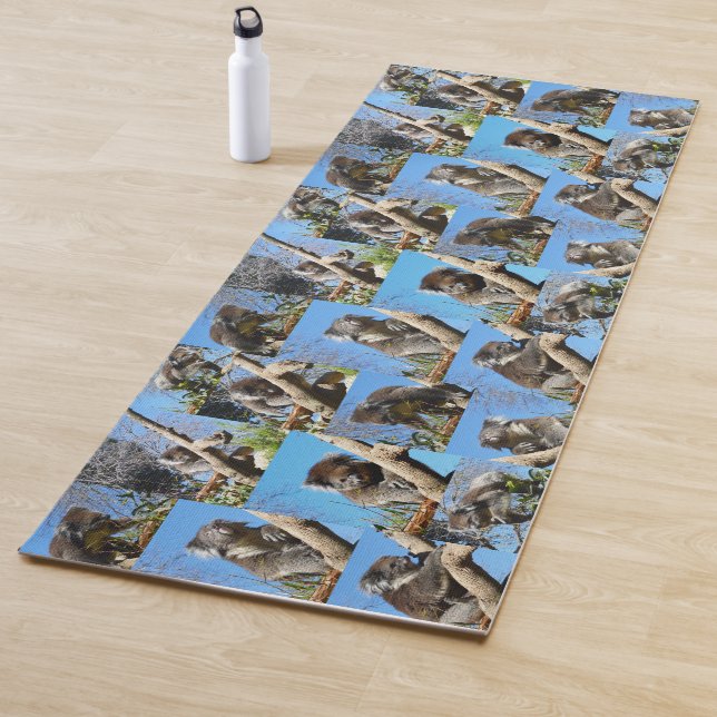 Australian Koala Bears Photo Collage, Yoga Mat (In Situ)