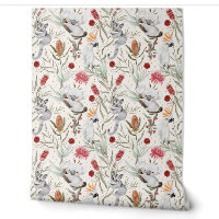 Australian Koala Cockatoos Proteas Flowers Pattern