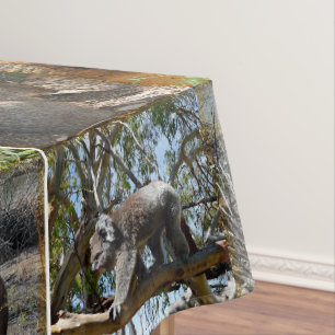 Australian Koala Quokka Wombat Kangaroo Collarge, Tablecloth