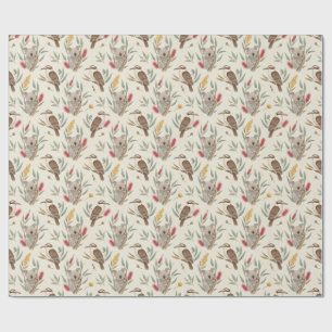 Australian Koalas, Kookaburras and Native Flora Wrapping Paper