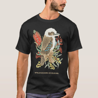 Australian Kookaburra and Wildflowers T-Shirt