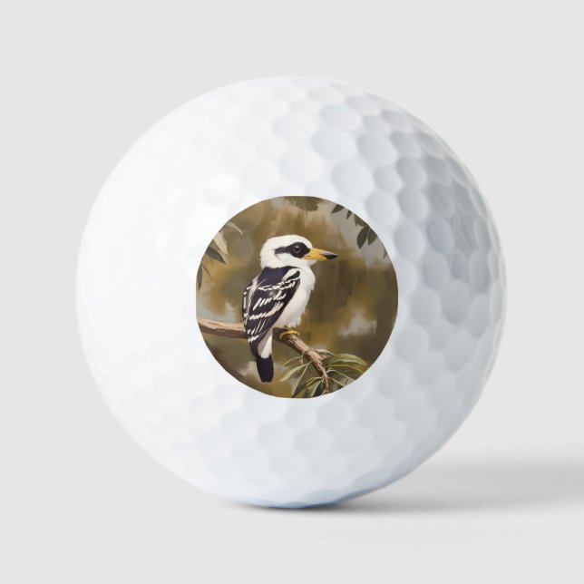 Australian Kookaburra Painting, Golf Balls (Front)