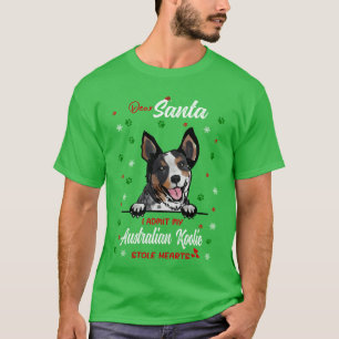 Australian Koolie Dog Christmas Dog breed retro gi T-Shirt