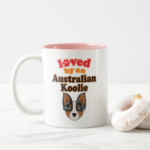 Australian Koolie Dog Lover Gift Two-Tone Coffee Mug