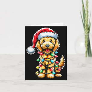 Australian Labradoodle Christmas Tree Xmas Santa L Card