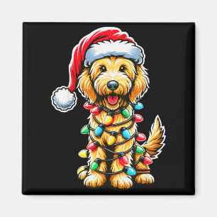 Australian Labradoodle Christmas Tree Xmas Santa L Magnet