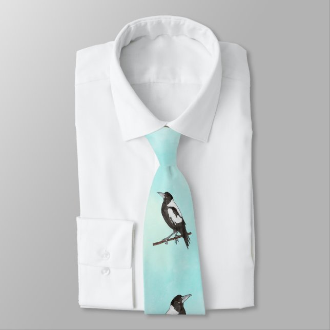 Australian Magpie Tie (Tied)