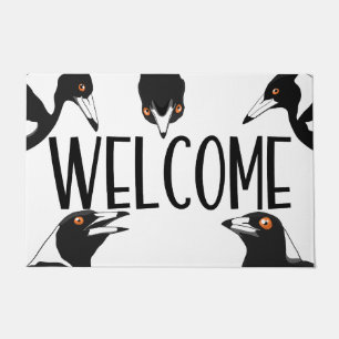 Australian magpie welcome mat
