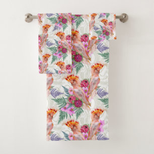 Australian Major Mitchell Cockatoo Bath Towel Set