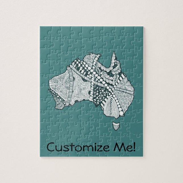 Australian Map Art Jigsaw Puzzle (Vertical)