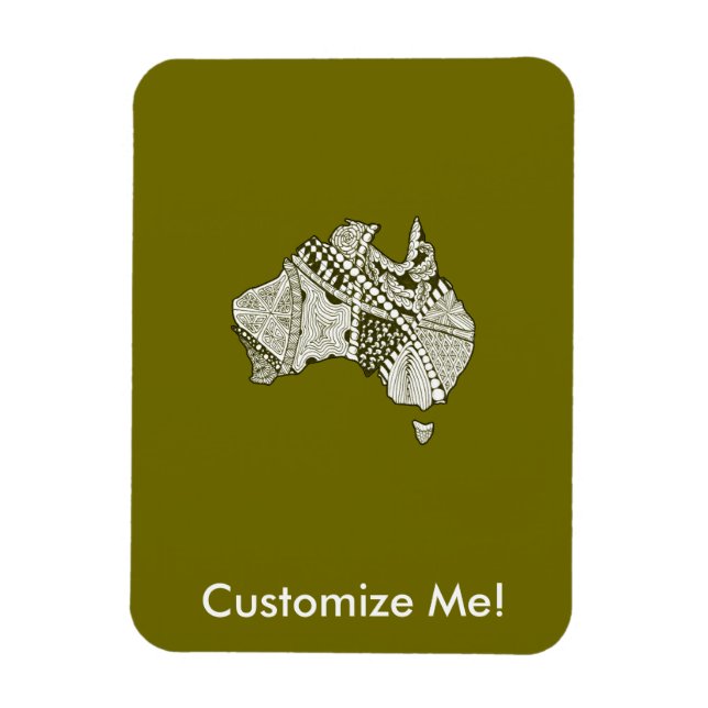 Australian Map Art Magnet (Vertical)