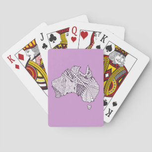 Australian Map Art Playing Cards