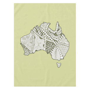 Australian Map Art Tablecloth