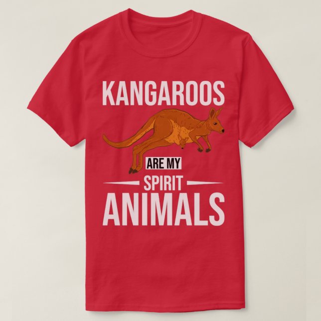 Australian Marsupial Funny Spirit Animal Kangaroo T-Shirt (Design Front)