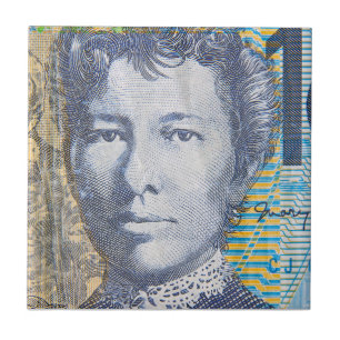 Australian money dollars tile
