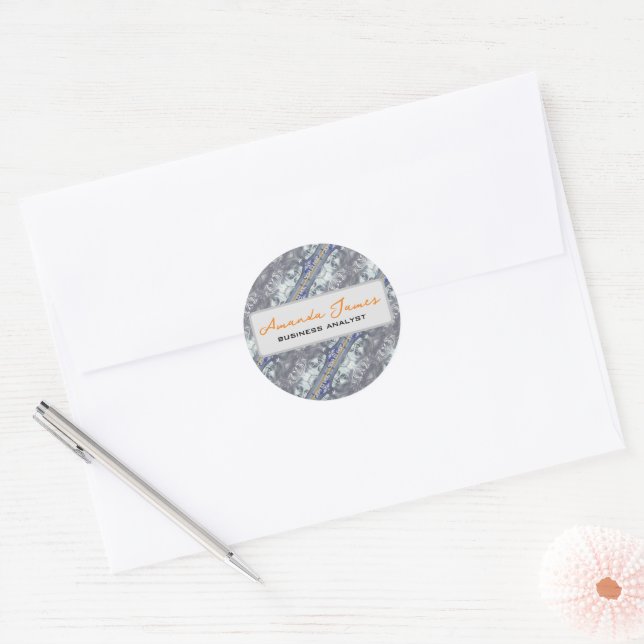Australian money pattern classic round sticker (Envelope)