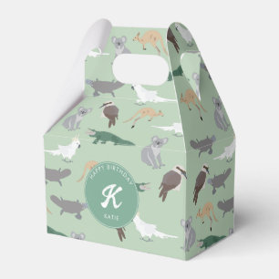 Australian Native Animals Eucalyptus Birthday Favour Box