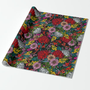 Australian Native Garden Pattern Wrapping Paper