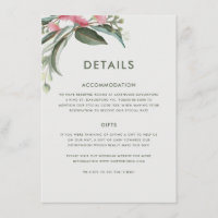 Australian Native Gum Leaf Wedding Invitation