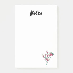 Australian native Kangaroo Paw watercolour art Post-it Notes