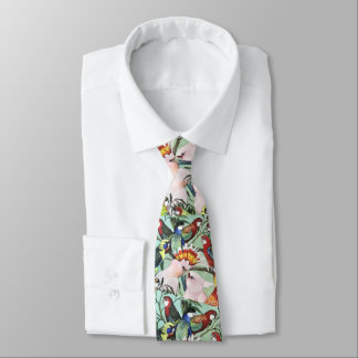 Australian Native Parrots Tie