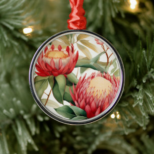 Australian Native Protea Flower II Metal Tree Decoration