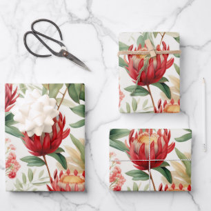 Australian Native Protea Flower II Wrapping Paper Sheet