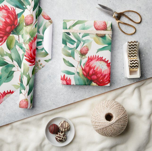 Australian Native Protea Flower Wrapping Paper (Crafts)