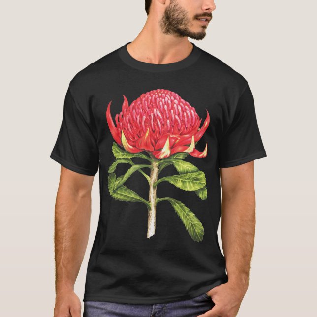 Australian Native Waratah Flower T-Shirt (Front)