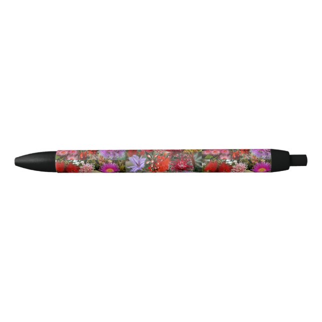 Australian Native Wild Flowers Black Ink Pen (Front)