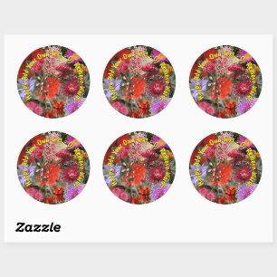 Australian Native Wild Flowers Classic Round Sticker