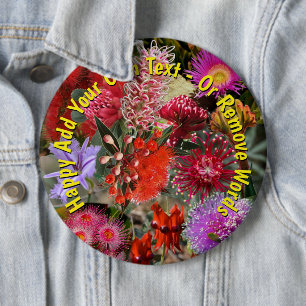Australian Native Wild Flowers Large Badge