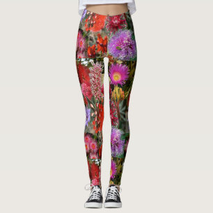 Australian Native Wild Flowers Leggings