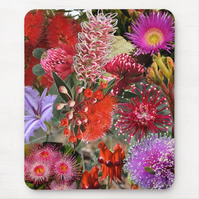 Australian Native Wild Flowers Mouse Mat (Front)