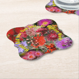 Australian Native Wild Flowers Paper Coaster