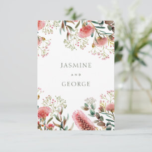 Australian Native Wildflower Wedding Enclosure Card