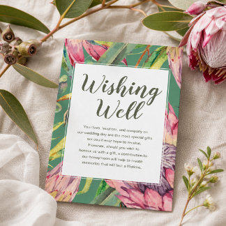 Australian Native Wishing Well Card Protea