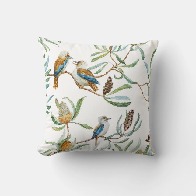 Australian nature pillow (White) (Front)