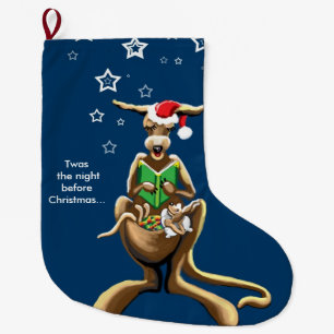 Australian Night before Christmas Large Christmas Stocking