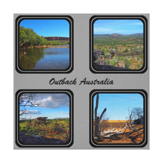 Australian outback 4 photo collage canvas print