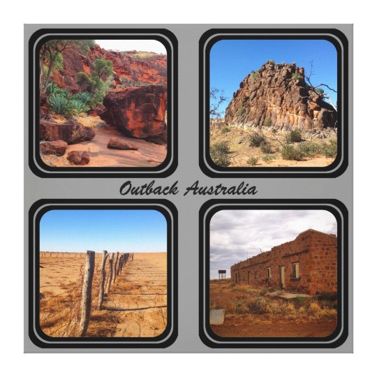 Australian outback 4 photo collage canvas print
