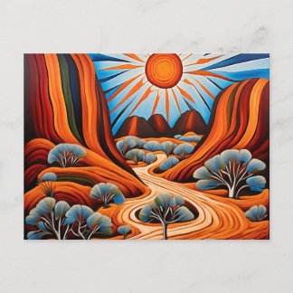 Australian Outback Art Postcard